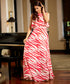 Two Layered Floral Printed Maxi Dress